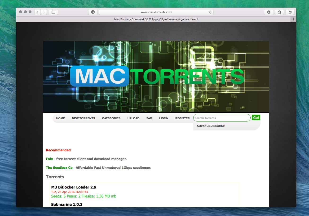get torrent links on mac